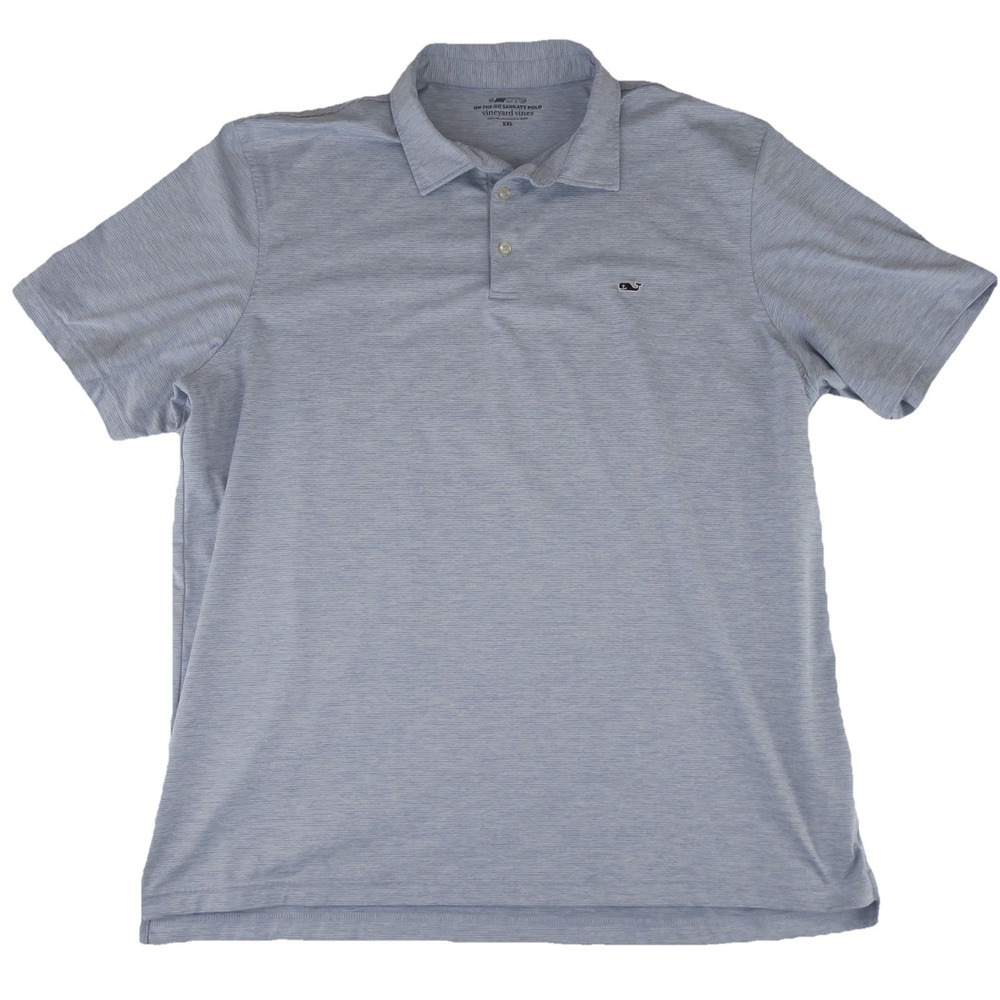 Vineyard Vines OTG Onn The Go Sankaty Polo Shirt Mens XXL Blue